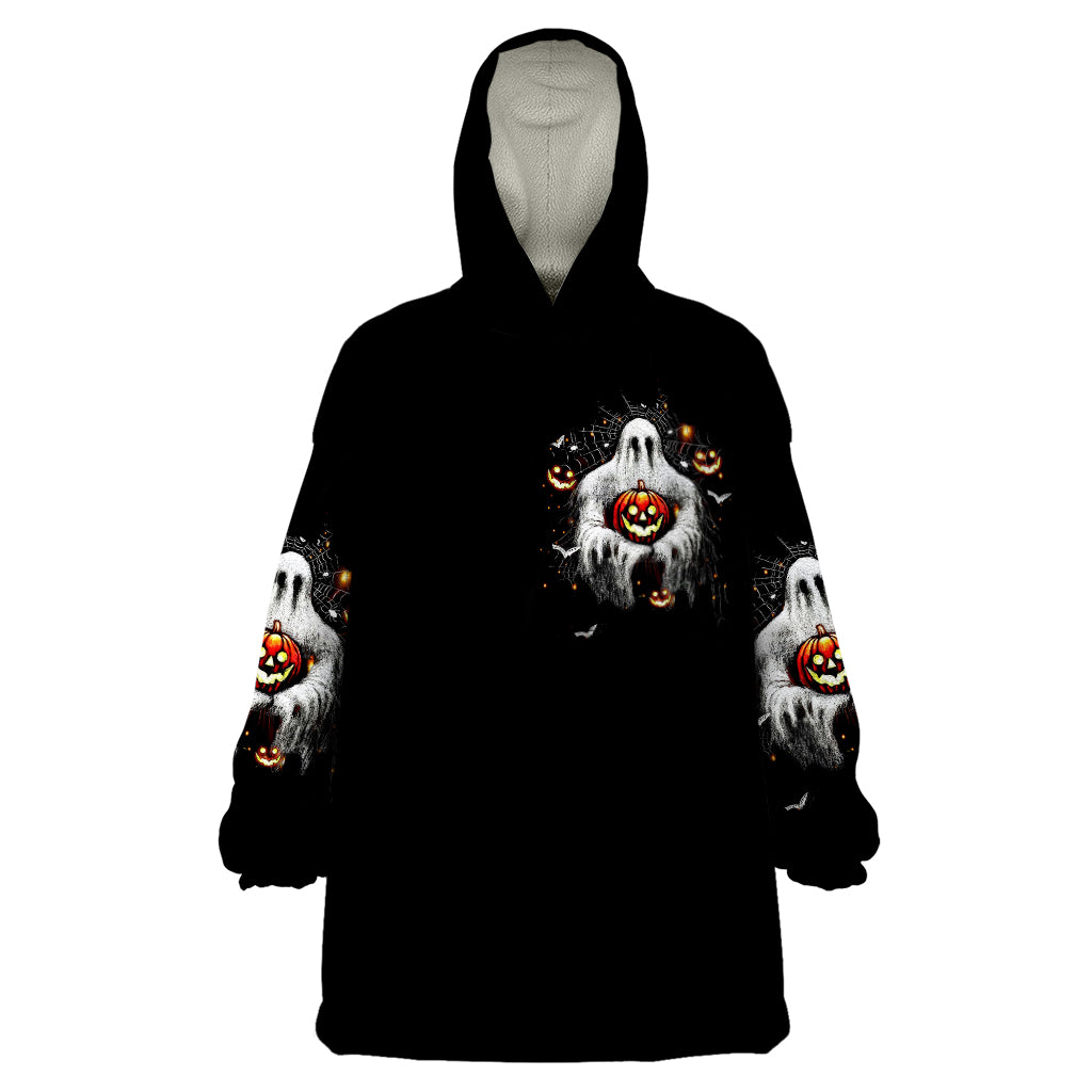 Ghost Halloween Wearable Blanket Hoodie It's The Most Wonderfull Time Of The Year - Wonder Print Shop