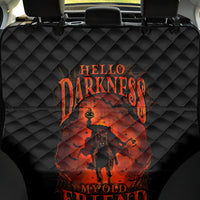 Jack O Lantern Skull Back Car Seat Cover Hello Darkness My Old Friend - Wonder Print Shop