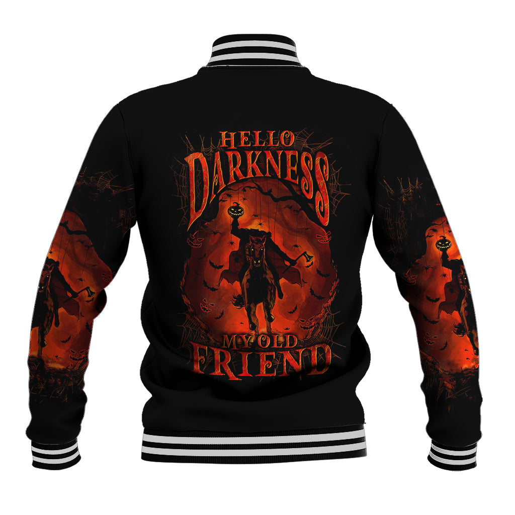 Jack O Lantern Skull Baseball Jacket Hello Darkness My Old Friend - Wonder Print Shop