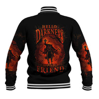 Jack O Lantern Skull Baseball Jacket Hello Darkness My Old Friend - Wonder Print Shop