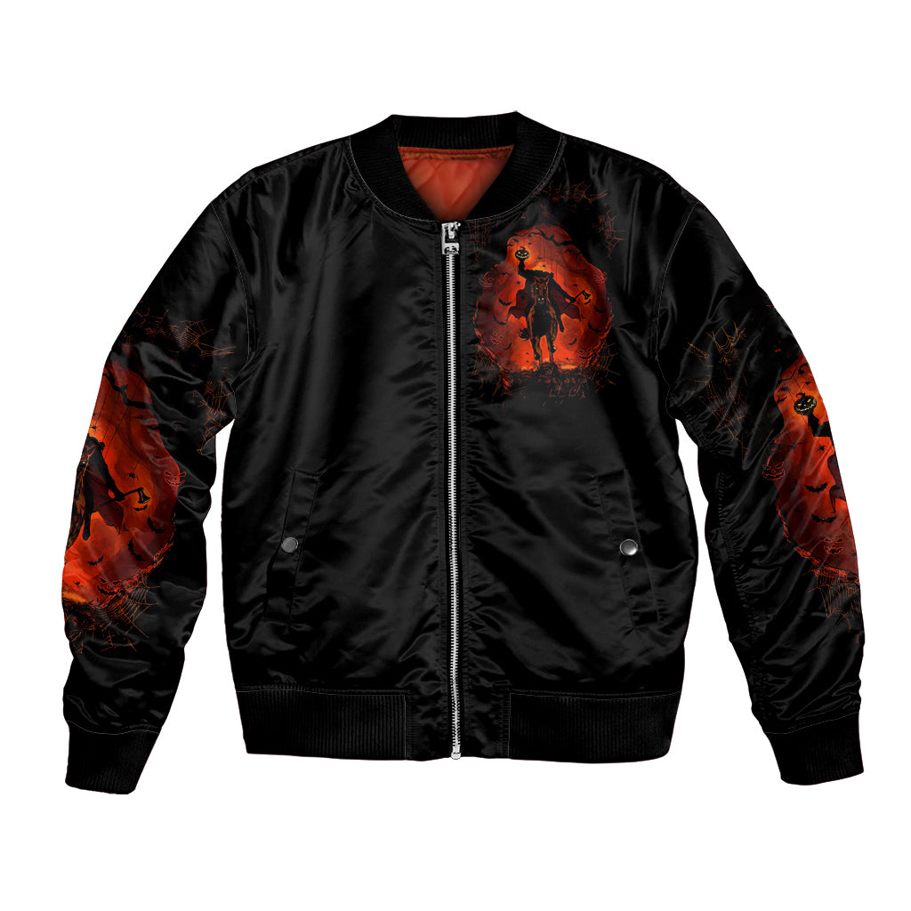 Jack O Lantern Skull Bomber Jacket Hello Darkness My Old Friend - Wonder Print Shop