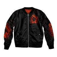 Jack O Lantern Skull Bomber Jacket Hello Darkness My Old Friend - Wonder Print Shop