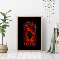 Jack O Lantern Skull Canvas Wall Art Hello Darkness My Old Friend - Wonder Print Shop