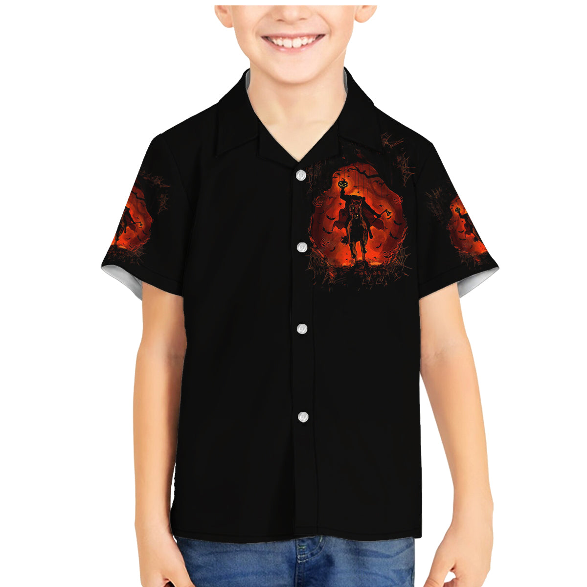 Jack O Lantern Skull Family Matching Mermaid Dress and Hawaiian Shirt Hello Darkness My Old Friend - Wonder Print Shop