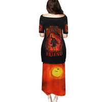 Jack O Lantern Skull Family Matching Puletasi Dress and Hawaiian Shirt Hello Darkness My Old Friend - Wonder Print Shop