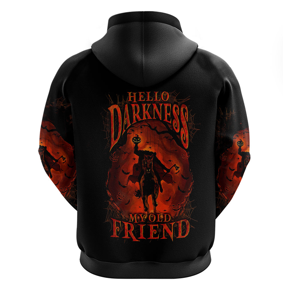 Jack O Lantern Skull Hoodie Hello Darkness My Old Friend - Wonder Print Shop