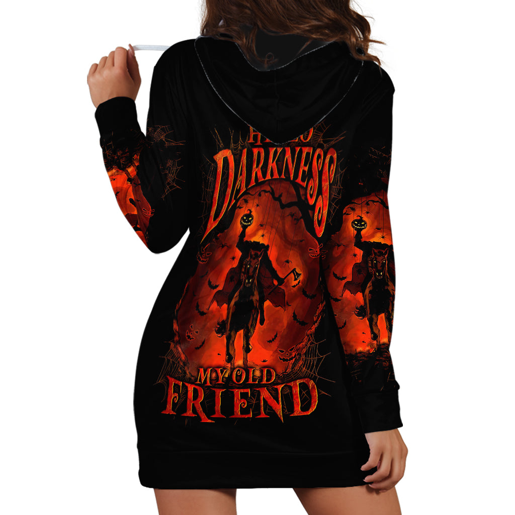 Jack O Lantern Skull Hoodie Dress Hello Darkness My Old Friend - Wonder Print Shop