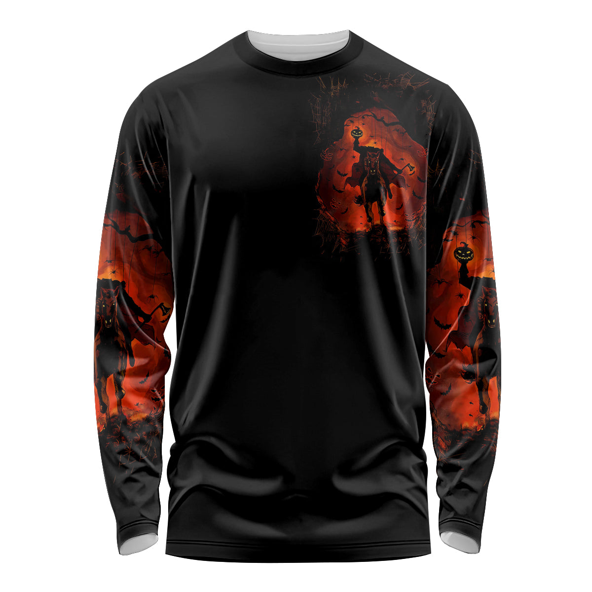 Jack O Lantern Skull Long Sleeve Shirt Hello Darkness My Old Friend - Wonder Print Shop
