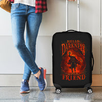 Jack O Lantern Skull Luggage Cover Hello Darkness My Old Friend - Wonder Print Shop