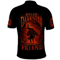 Jack O Lantern Skull Polo Shirt Hello Darkness My Old Friend - Wonder Print Shop
