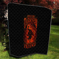 Jack O Lantern Skull Quilt Hello Darkness My Old Friend - Wonder Print Shop