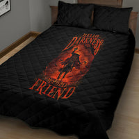 Jack O Lantern Skull Quilt Bed Set Hello Darkness My Old Friend - Wonder Print Shop