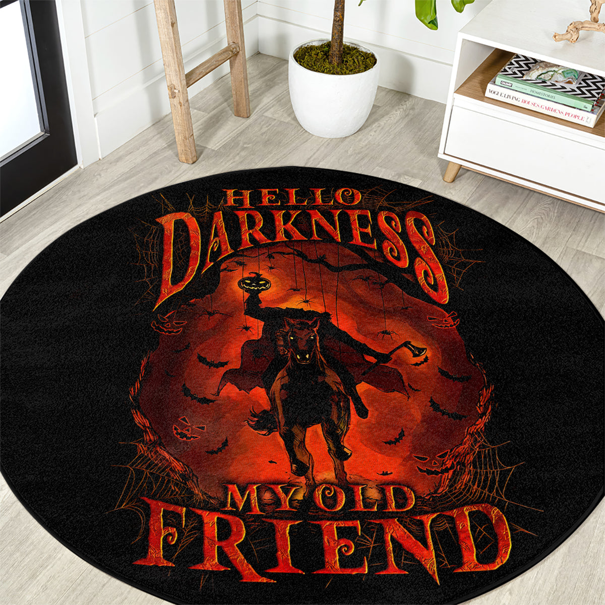 jack-o-lantern-skull-round-carpet-hello-darkness-my-old-friend