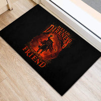 Jack O Lantern Skull Rubber Doormat Hello Darkness My Old Friend - Wonder Print Shop