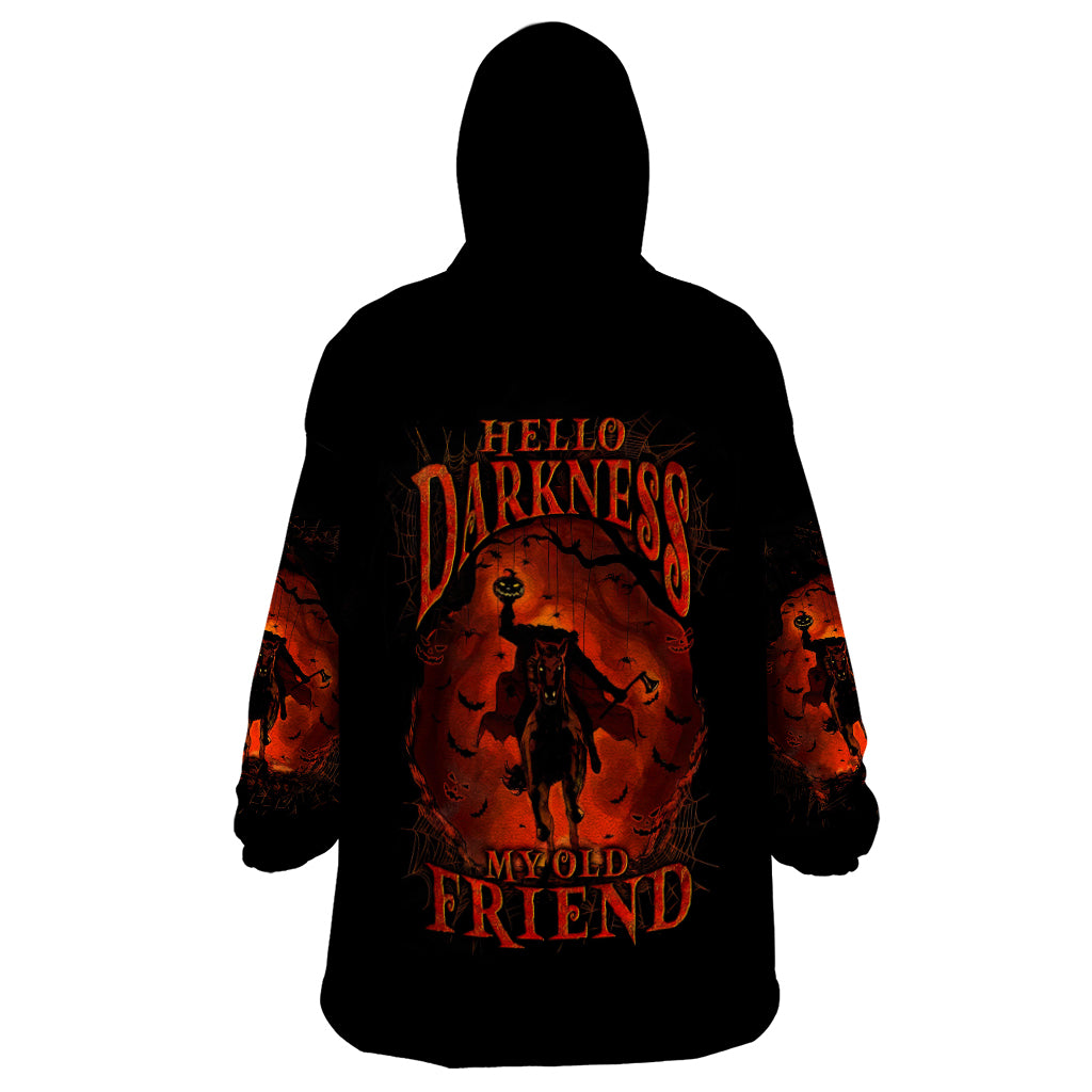 Jack O Lantern Skull Wearable Blanket Hoodie Hello Darkness My Old Friend - Wonder Print Shop