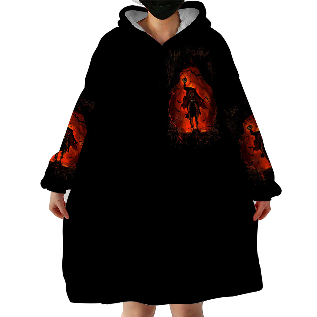 Jack O Lantern Skull Wearable Blanket Hoodie Hello Darkness My Old Friend - Wonder Print Shop