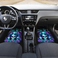 Flower Lady Skull Car Mats Don't Try To Figure Me Out - Wonder Print Shop