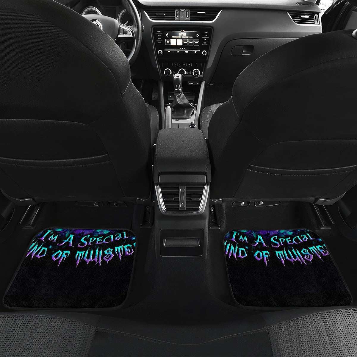 Flower Lady Skull Car Mats Don't Try To Figure Me Out - Wonder Print Shop