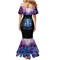 Flower Lady Skull Family Matching Mermaid Dress and Hawaiian Shirt Don't Try To Figure Me Out - Wonder Print Shop