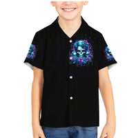 Flower Lady Skull Family Matching Mermaid Dress and Hawaiian Shirt Don't Try To Figure Me Out - Wonder Print Shop