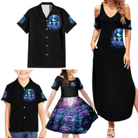 Flower Lady Skull Family Matching Summer Maxi Dress and Hawaiian Shirt Don't Try To Figure Me Out - Wonder Print Shop