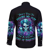 Flower Lady Skull Family Matching Summer Maxi Dress and Hawaiian Shirt Don't Try To Figure Me Out - Wonder Print Shop