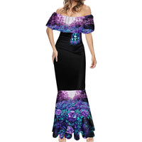 Flower Lady Skull Mermaid Dress Don't Try To Figure Me Out - Wonder Print Shop