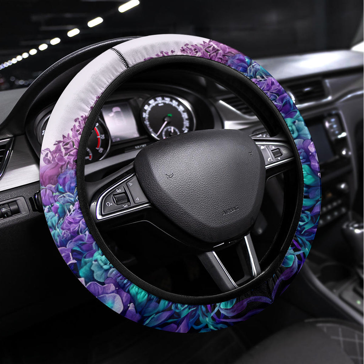 Flower Lady Skull Steering Wheel Cover Don't Try To Figure Me Out - Wonder Print Shop