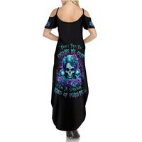 Flower Lady Skull Summer Maxi Dress Don't Try To Figure Me Out - Wonder Print Shop