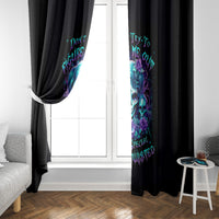 Flower Lady Skull Window Curtain Don't Try To Figure Me Out - Wonder Print Shop