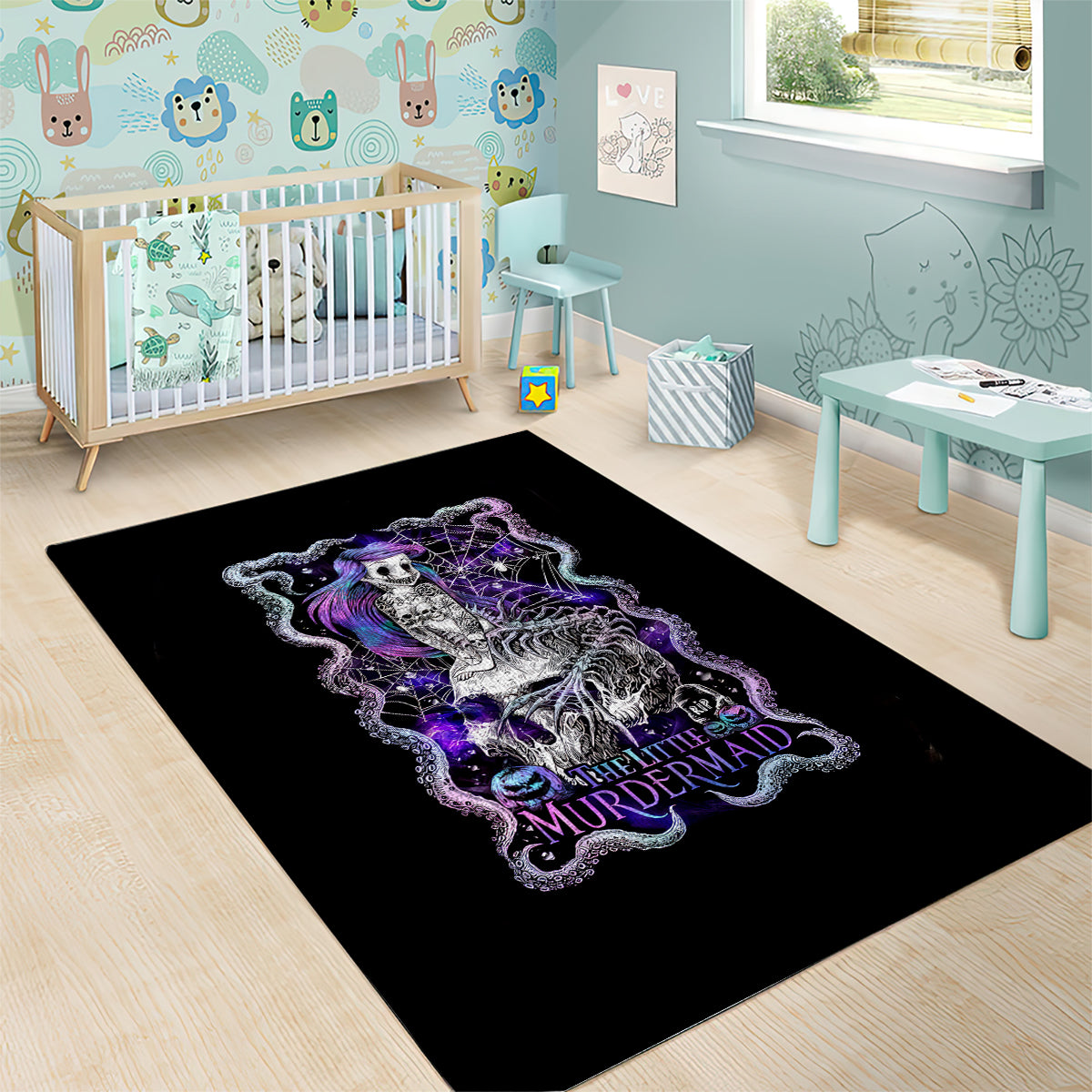 Mermaid Skull Area Rug The Little Mermaid - Wonder Print Shop