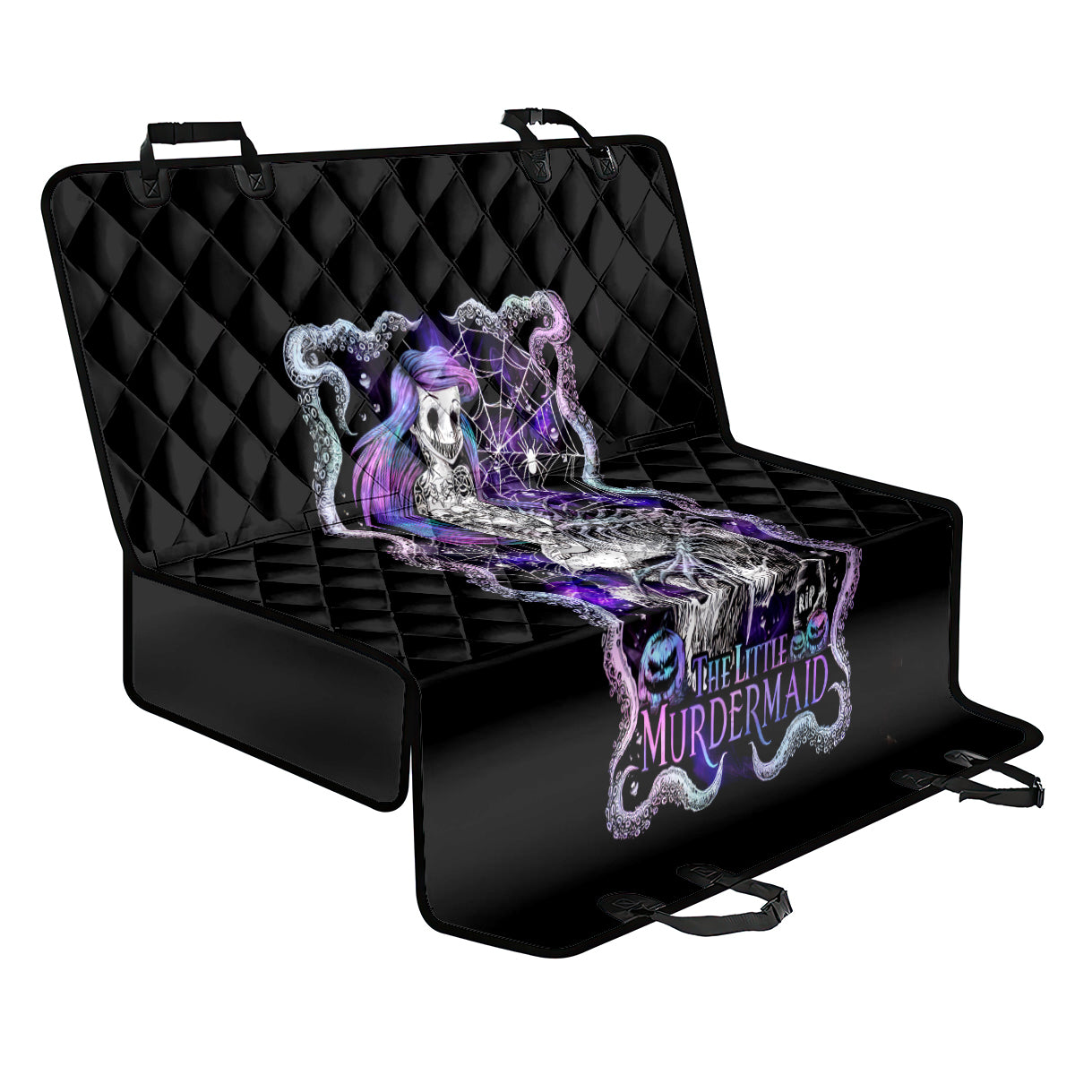 Mermaid Skull Back Car Seat Cover The Little Mermaid - Wonder Print Shop