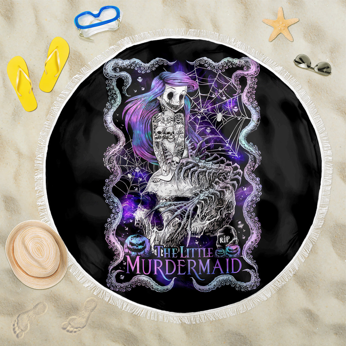 Mermaid Skull Beach Blanket The Little Mermaid - Wonder Print Shop