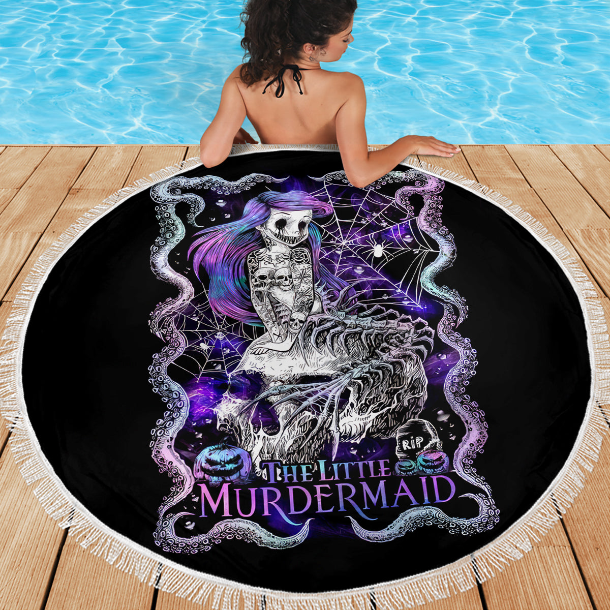 Mermaid Skull Beach Blanket The Little Mermaid - Wonder Print Shop