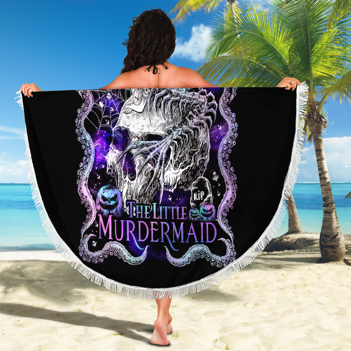 Mermaid Skull Beach Blanket The Little Mermaid - Wonder Print Shop