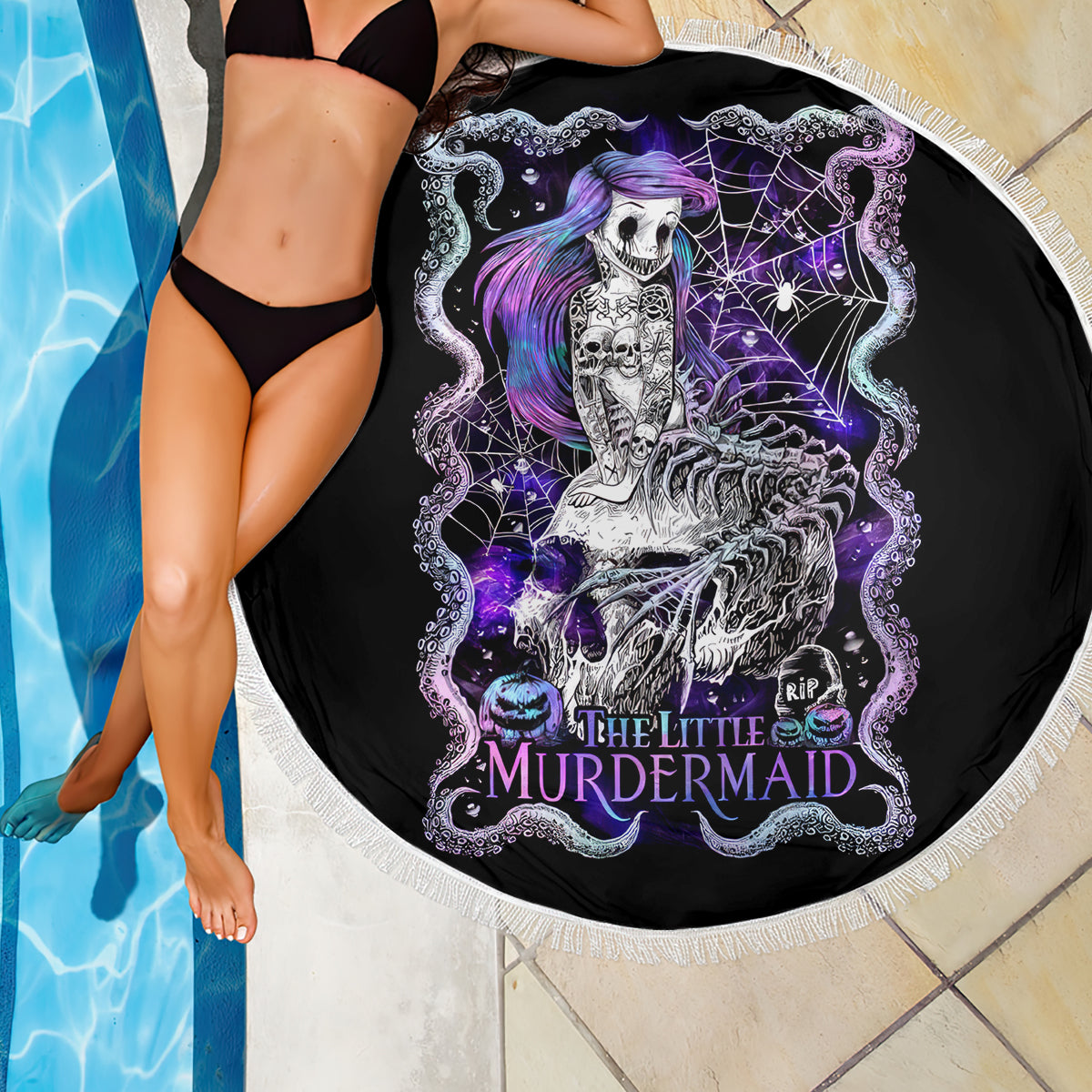 Mermaid Skull Beach Blanket The Little Mermaid - Wonder Print Shop