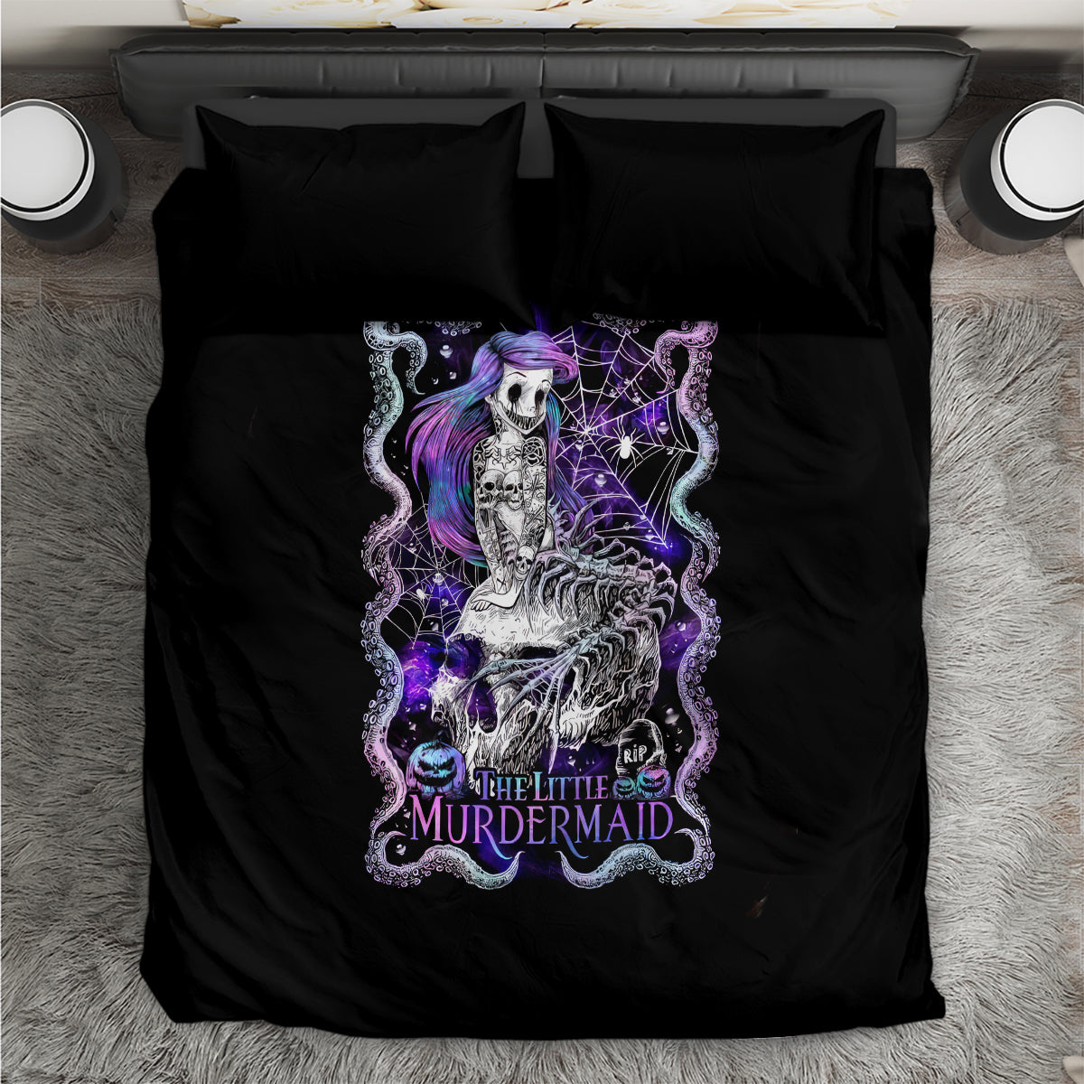 Mermaid Skull Bedding Set The Little Mermaid - Wonder Print Shop