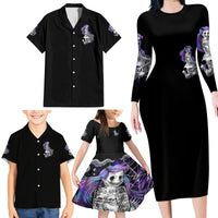 Mermaid Skull Family Matching Long Sleeve Bodycon Dress and Hawaiian Shirt The Little Mermaid - Wonder Print Shop