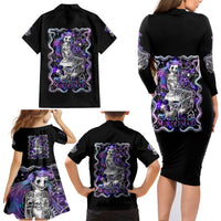 Mermaid Skull Family Matching Long Sleeve Bodycon Dress and Hawaiian Shirt The Little Mermaid - Wonder Print Shop