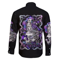 Mermaid Skull Family Matching Long Sleeve Bodycon Dress and Hawaiian Shirt The Little Mermaid - Wonder Print Shop