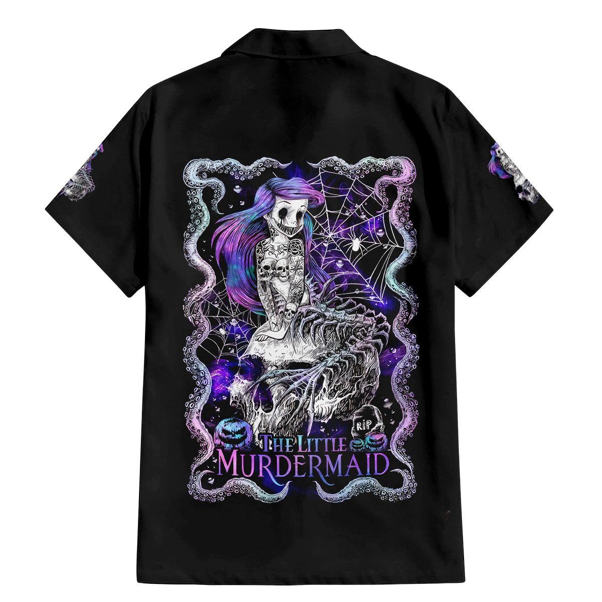 Mermaid Skull Family Matching Mermaid Dress and Hawaiian Shirt The Little Mermaid - Wonder Print Shop