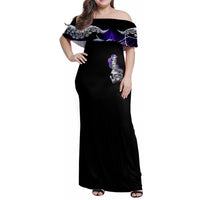 Mermaid Skull Family Matching Off Shoulder Maxi Dress and Hawaiian Shirt The Little Mermaid - Wonder Print Shop