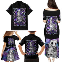Mermaid Skull Family Matching Puletasi Dress and Hawaiian Shirt The Little Mermaid - Wonder Print Shop