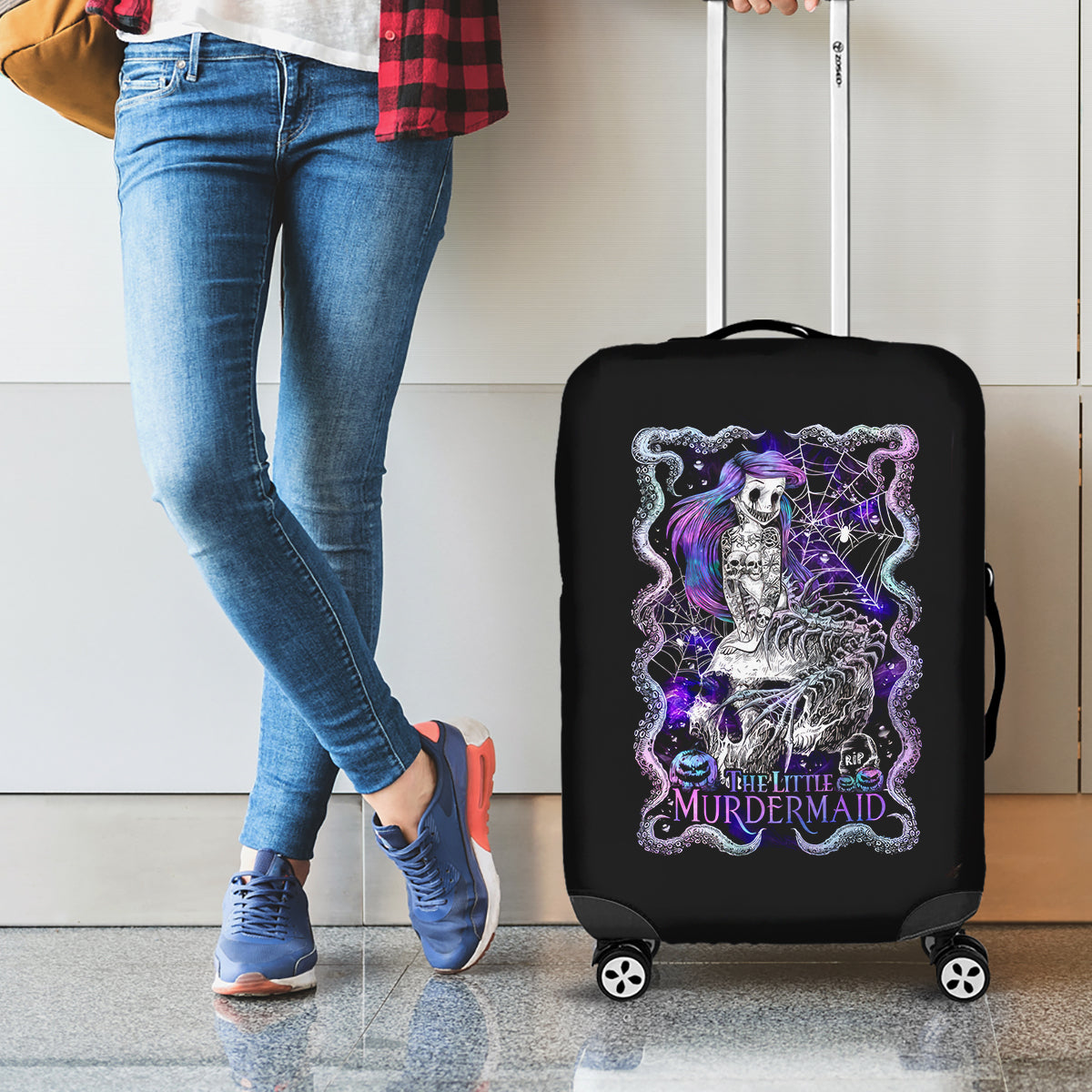 Mermaid Skull Luggage Cover The Little Mermaid - Wonder Print Shop