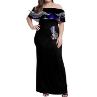 Mermaid Skull Off Shoulder Maxi Dress The Little Mermaid - Wonder Print Shop