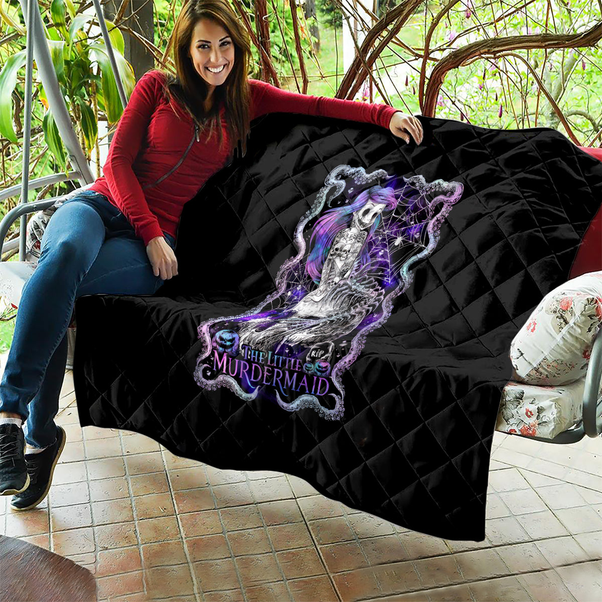 Mermaid Skull Quilt The Little Mermaid - Wonder Print Shop