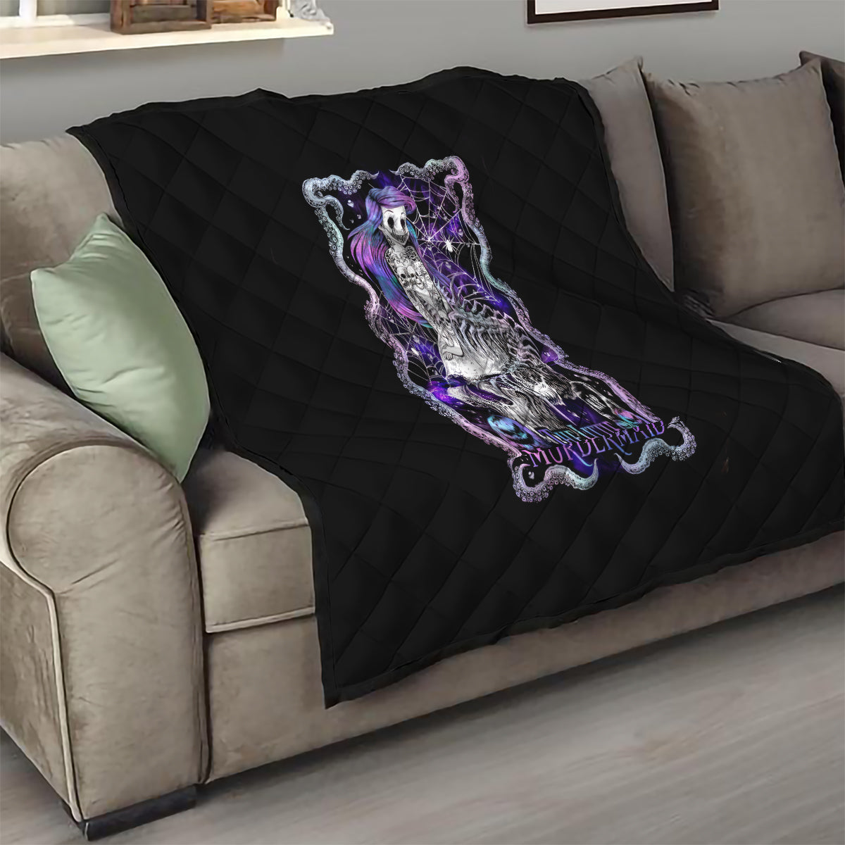 Mermaid Skull Quilt The Little Mermaid - Wonder Print Shop