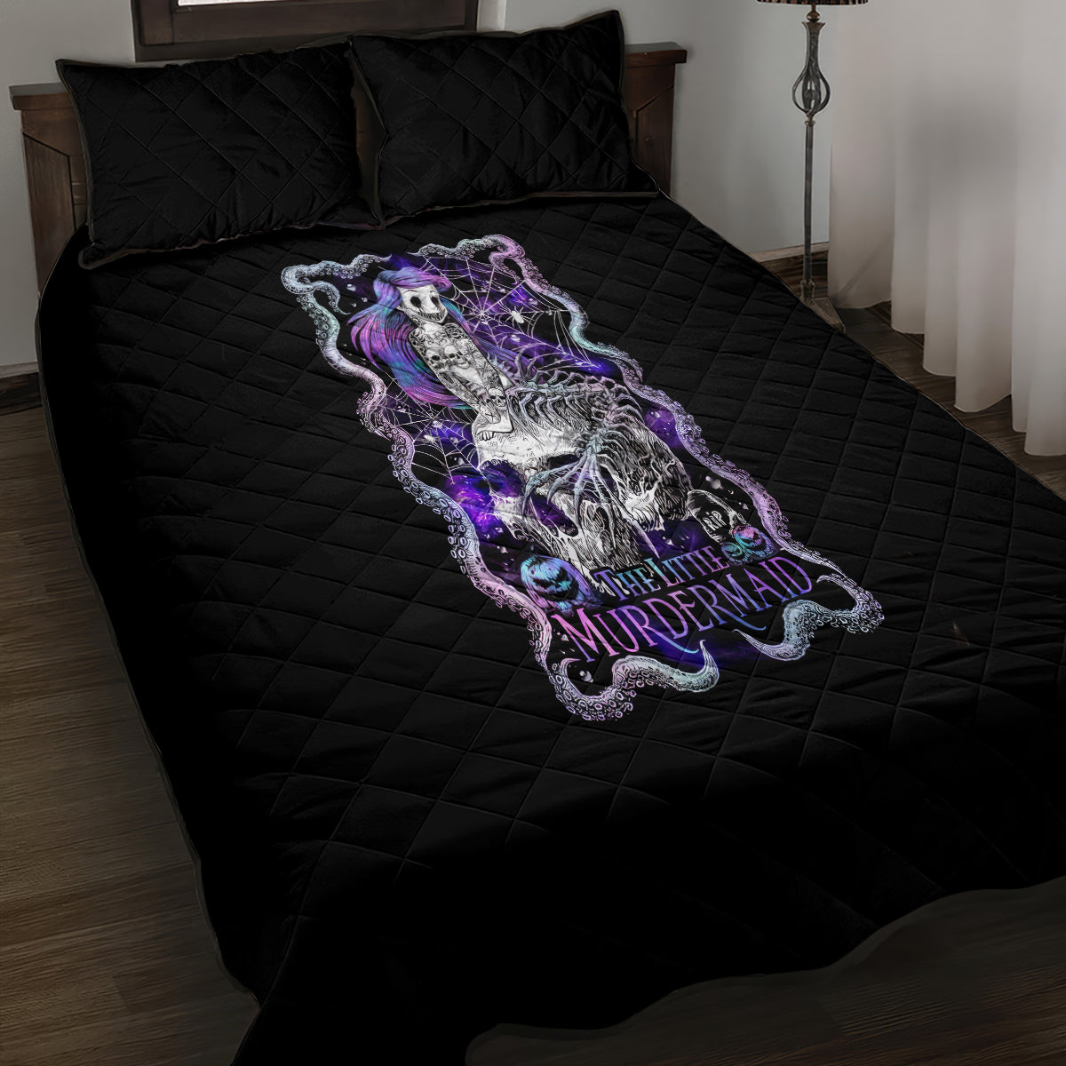Mermaid Skull Quilt Bed Set The Little Mermaid - Wonder Print Shop