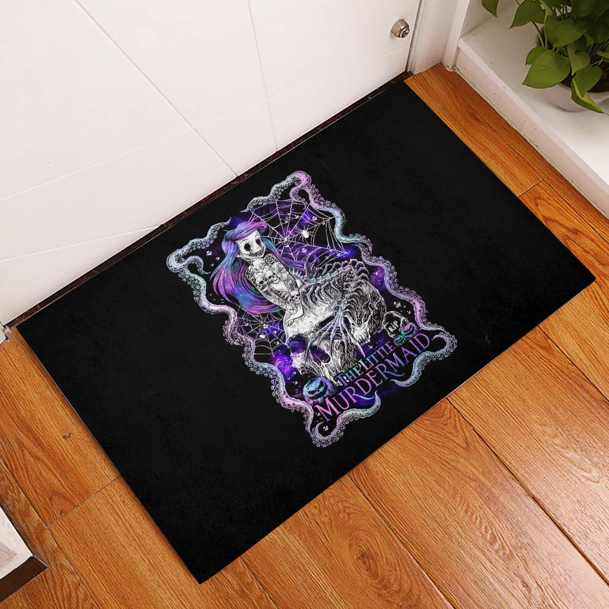 Mermaid Skull Rubber Doormat The Little Mermaid - Wonder Print Shop