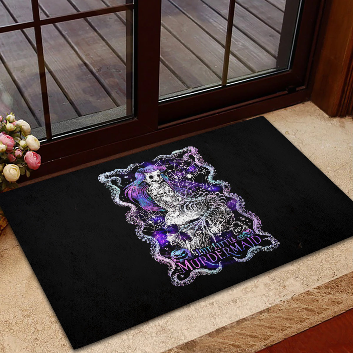 Mermaid Skull Rubber Doormat The Little Mermaid - Wonder Print Shop